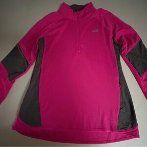 Avia Fuchsia Gray Long Sleeve Activewear Medium Pullover Jacket